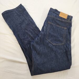 Mint Crew Men's Dark Japnese Selvage Denim Jeans Bootcut, Size 38x35